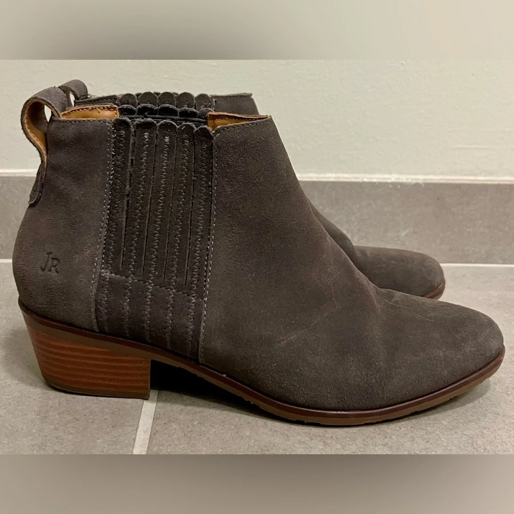 Jack Rogers Women’s Charcoal Suede Ankle Booties - Picture 3 of 9